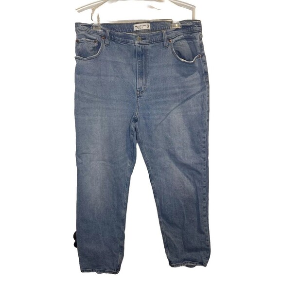 Abercrombie & Fitch Women’s Ankle Straight Ultra High Rise Jeans Size 34 / 18L - Picture 1 of 11